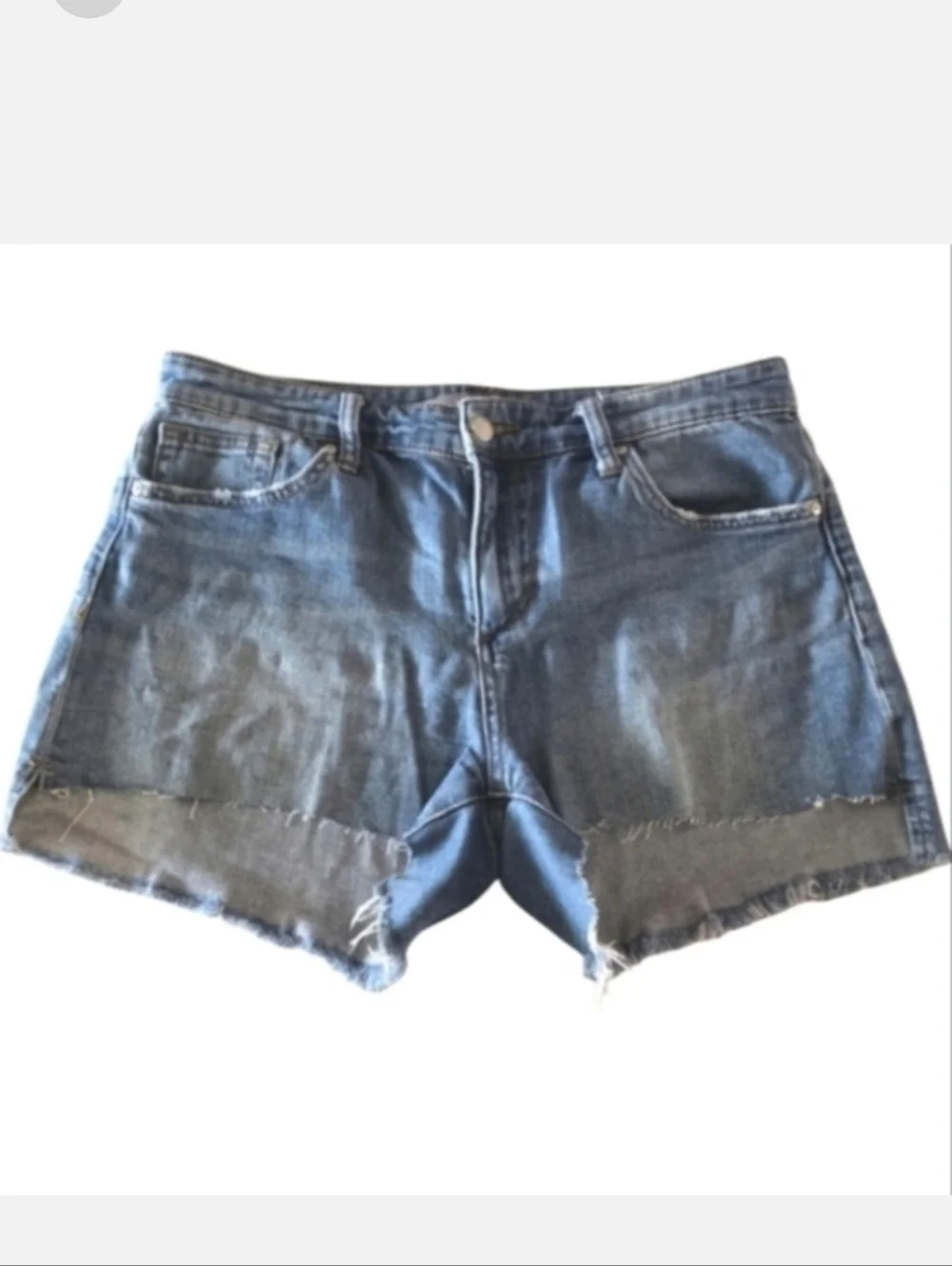 Joe's Jeans 28 Denim Short Distressed Blue Jean Shorts Factory Cut Off